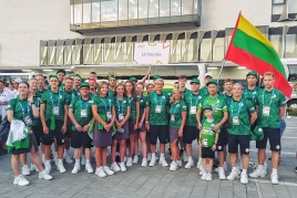 Lietuvos makabiečiai per Europos makabiados atidarymą Lietuvos makabiečiai per Europos makabiados atidarymą
